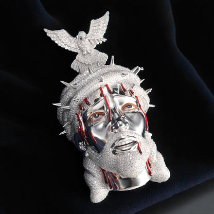 Enamel Moissanite - Jesus 14K Gold