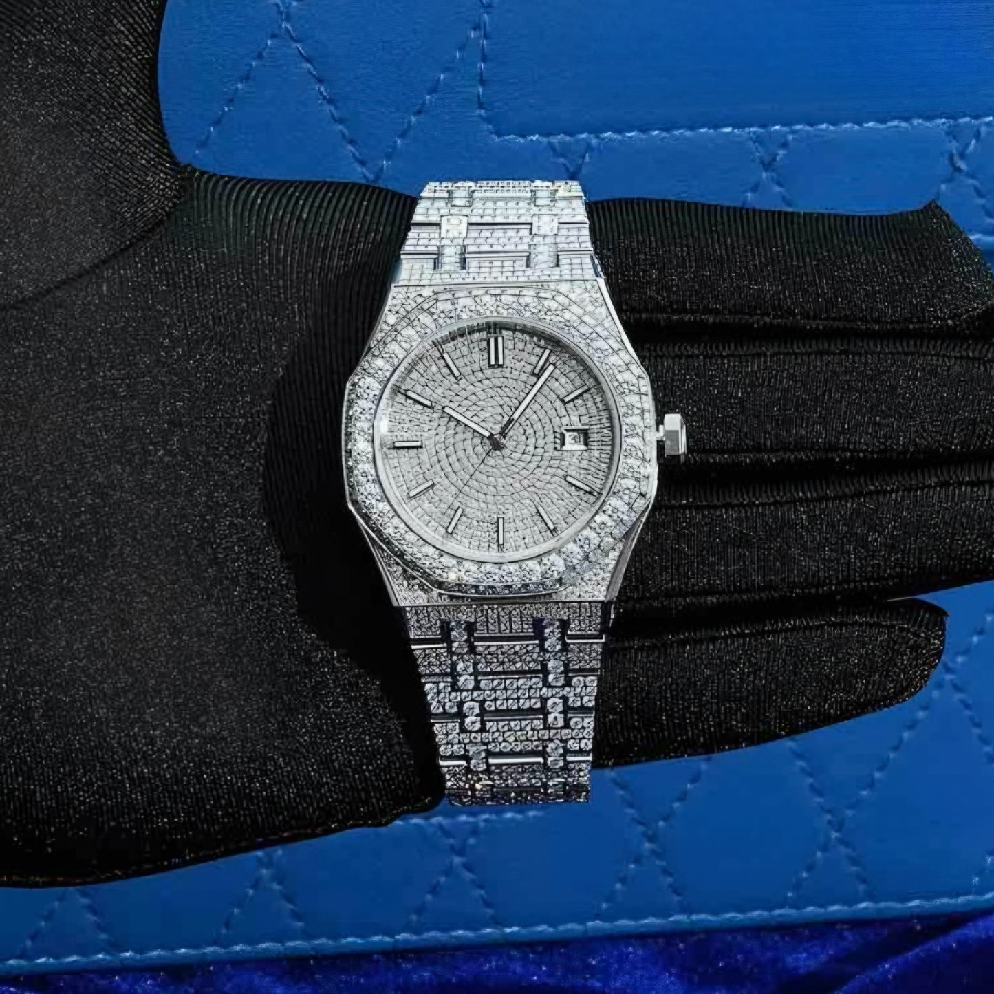 Moissanite - Watch 14K Gold | 44 Mm