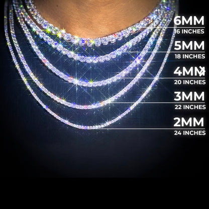 Moissanite - Tennis Chain 14K Gold